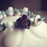 Micro Macrame Buddha Bracelet With Vintage Beads..